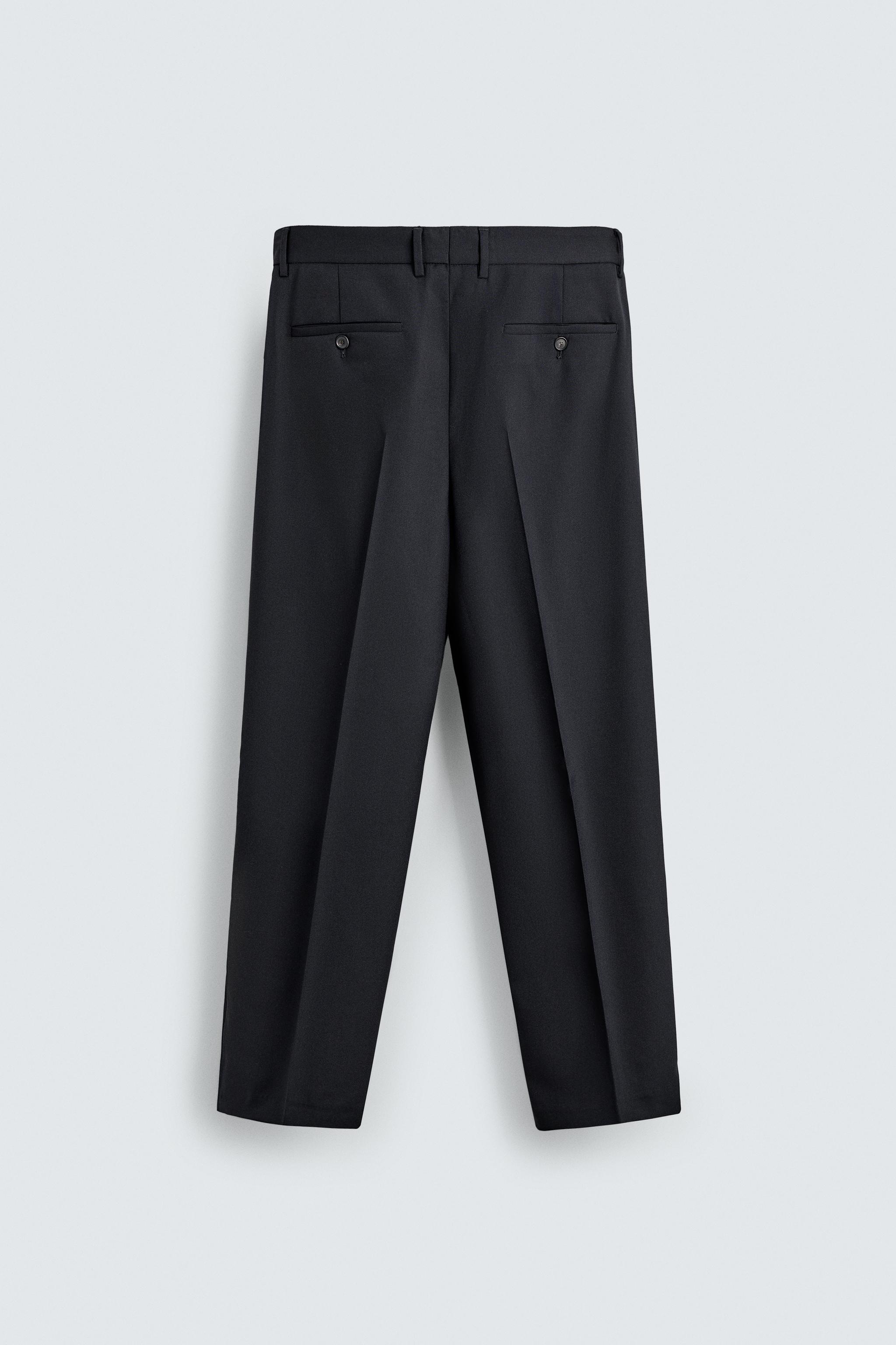 100% WOOL STRAIGHT FIT PANTS